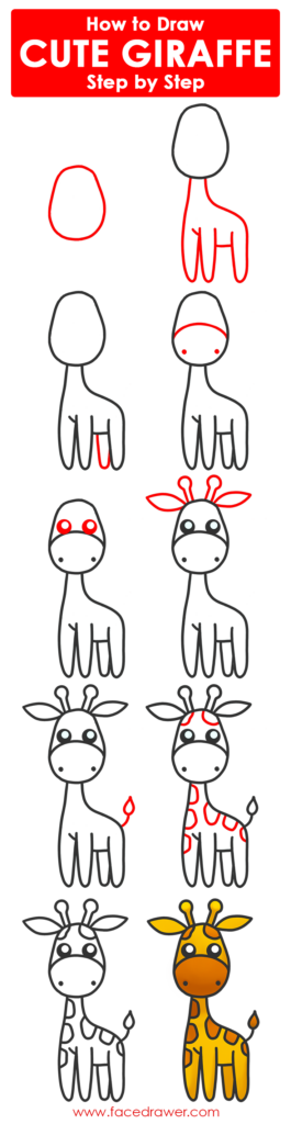 How to draw Giraffe step by step